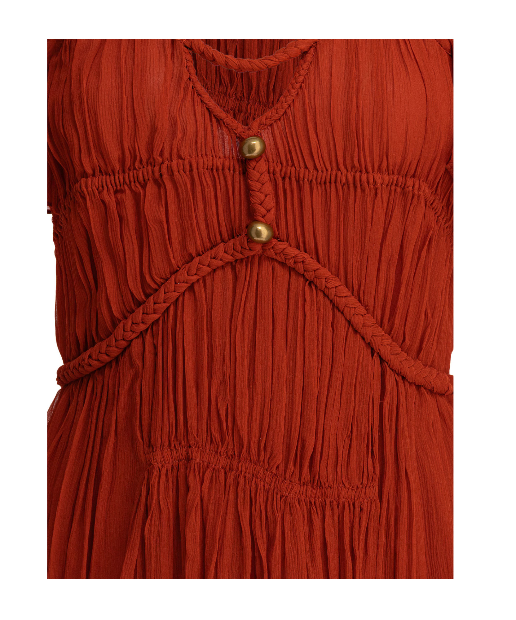Shop Isabel Marant Short Sleeve Dress In Orange