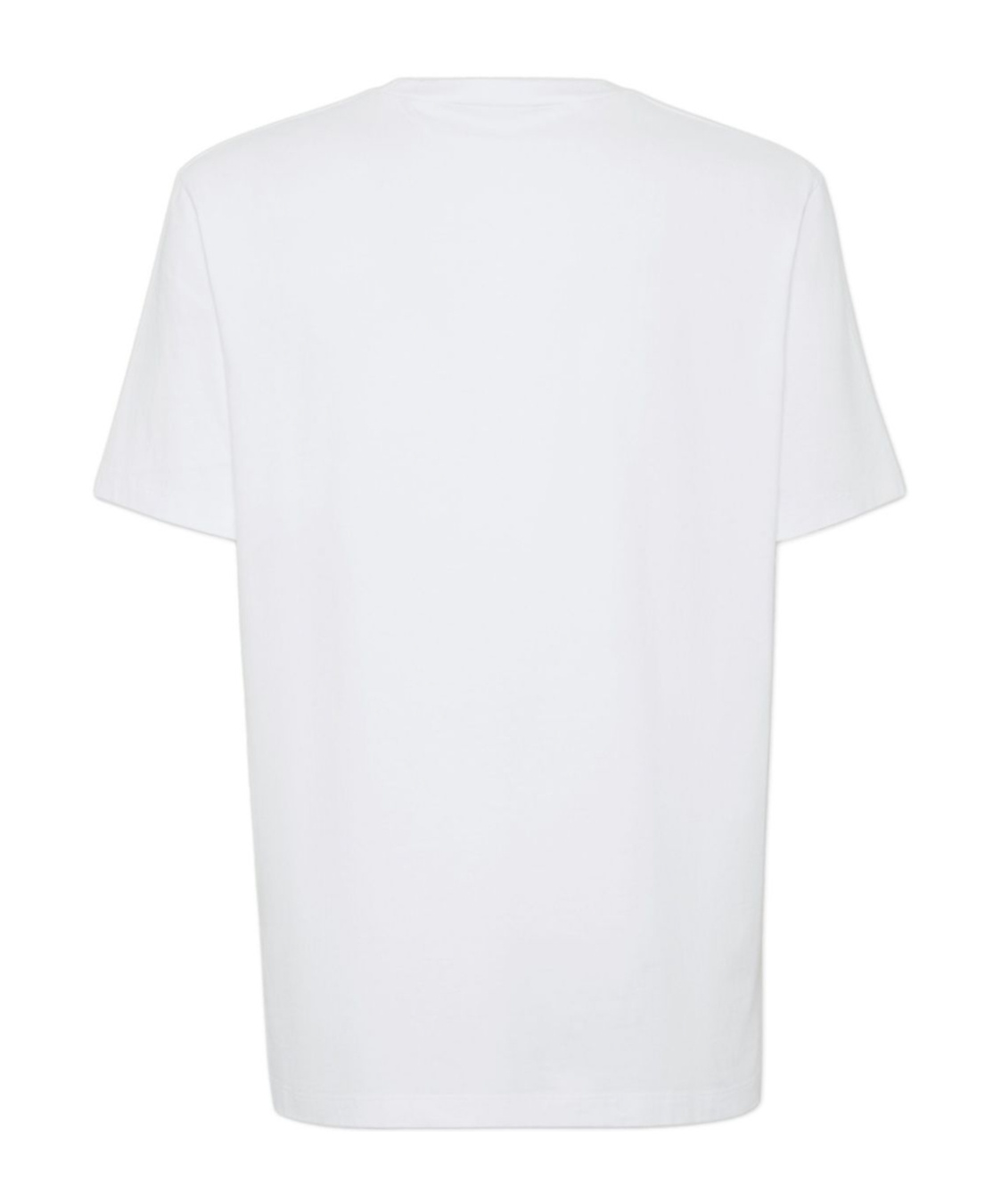 Dsquared2 Men White Crewneck T-shirt With Logo Lettering On The Front In Cotton Man In White