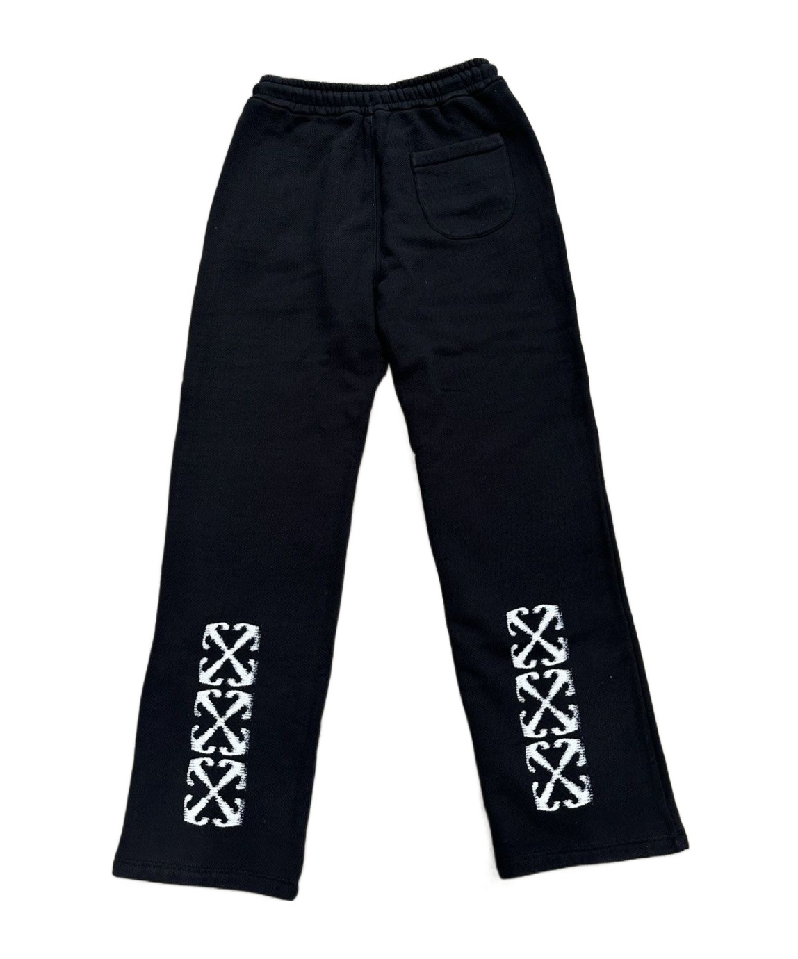 Off-white Arrow Pattern Drawstring Joggers In Black