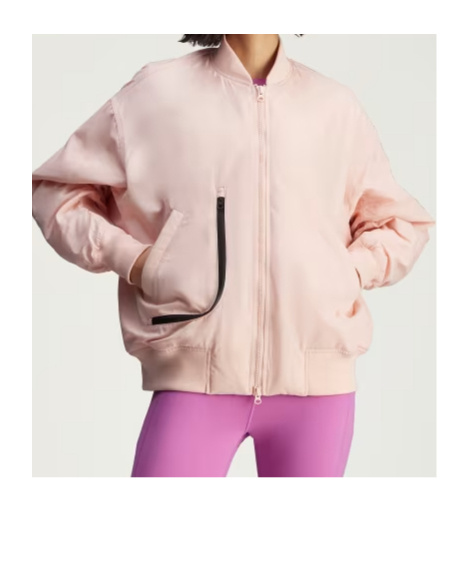 Shop Adidas By Stella Mccartney True Nature Bomber Jacket In Steam Pink