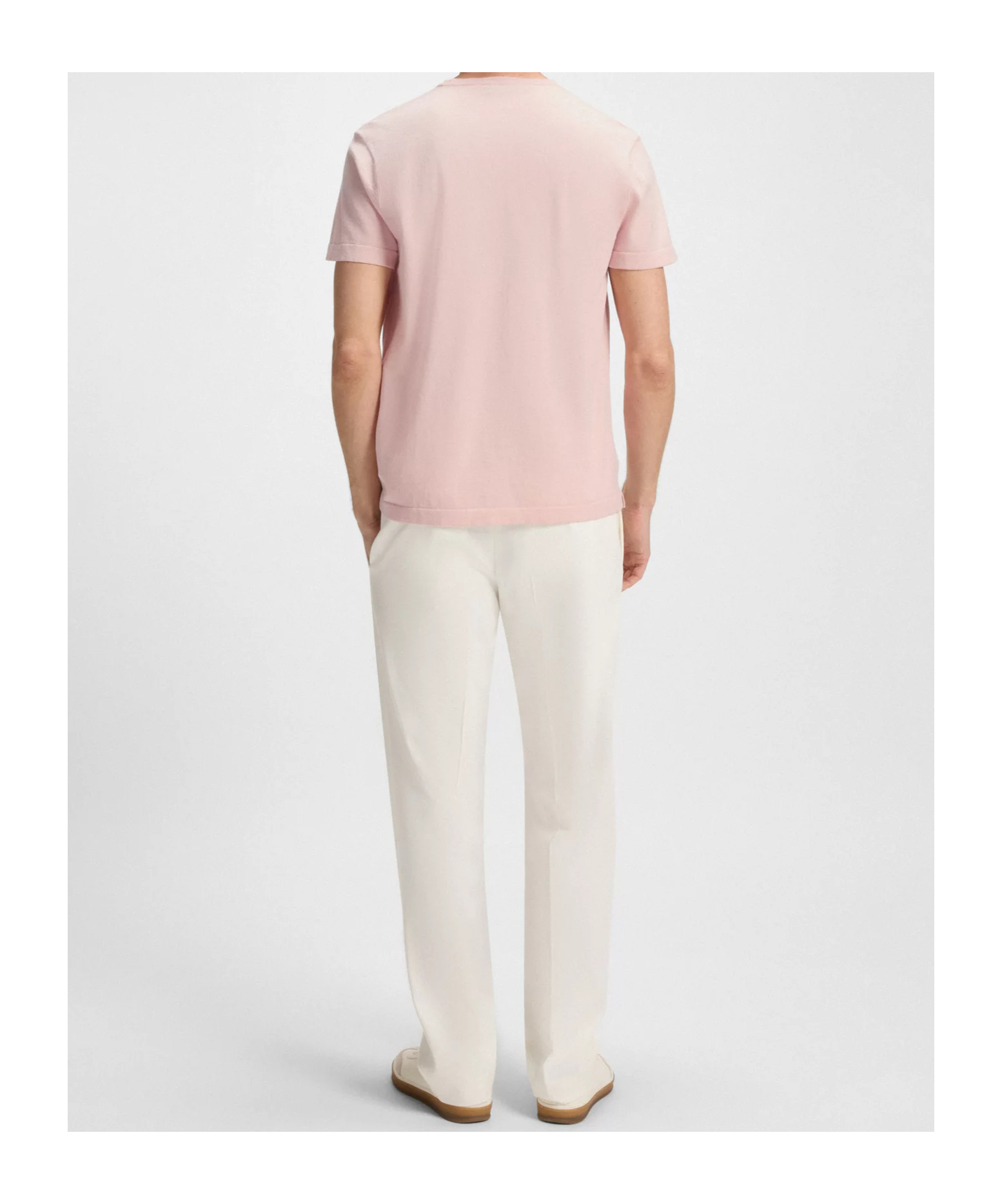 Hugo Boss X David Beckham Crew-neck T-shirt In Pink