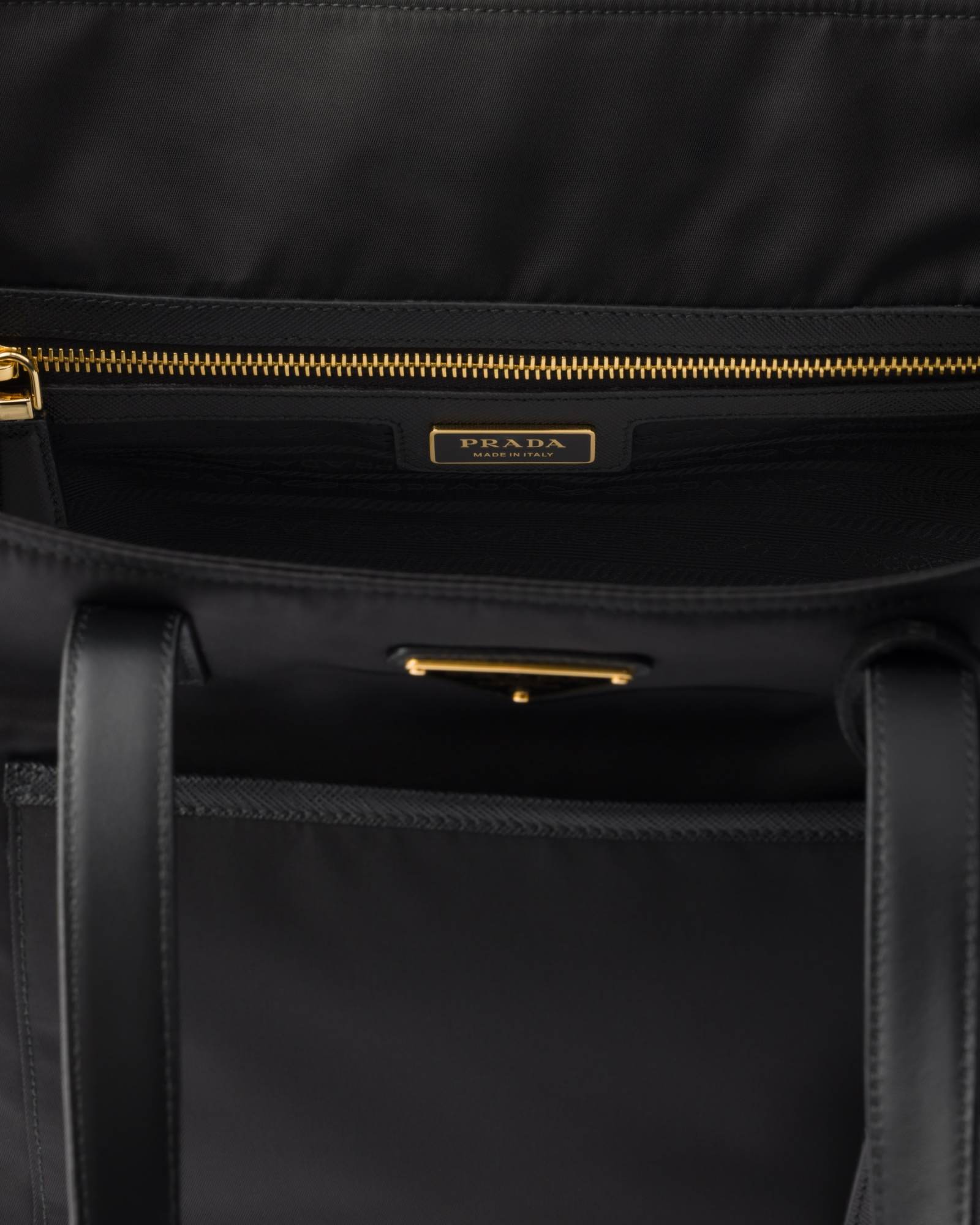 Shop Prada Re-edition 1978 Medium Re-nylon And Saffiano Leather Tote Bag In Black