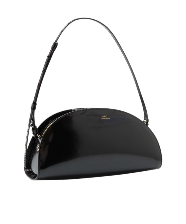 Apc Small Demi-lune Shoulder Bag In Black