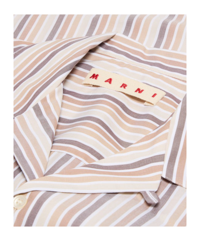 Marni Striped Shirt In White