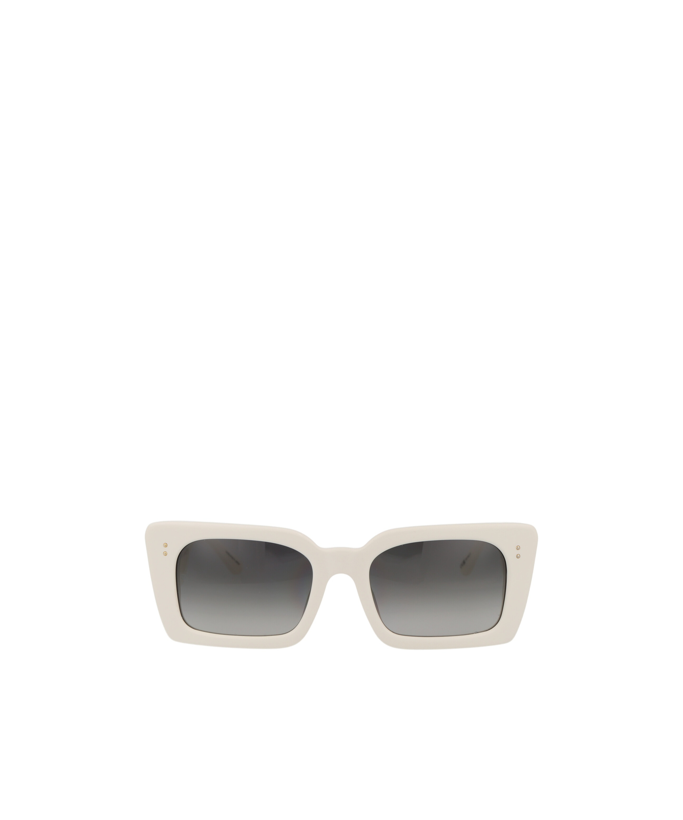 Linda Farrow 0 White Light Gold Grey Gradient Acetate Sunglasses In White