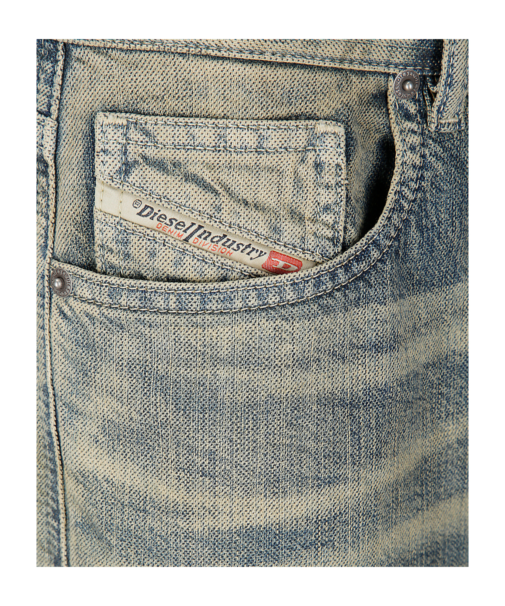 Diesel Whiskering-effect Jeans In Gray