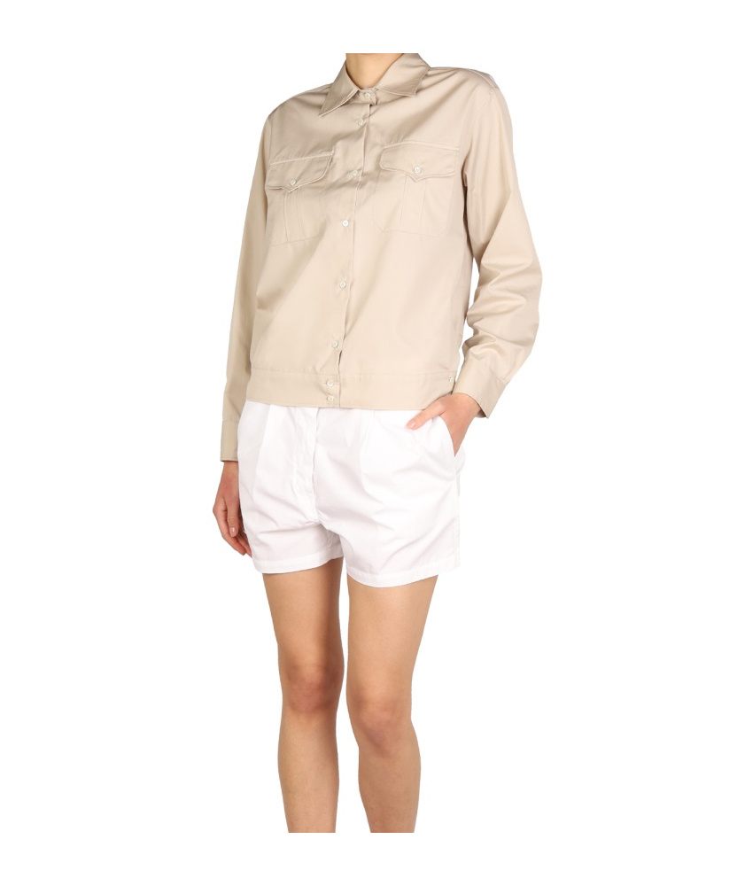 Aspesi Poplin Shirt In Beige
