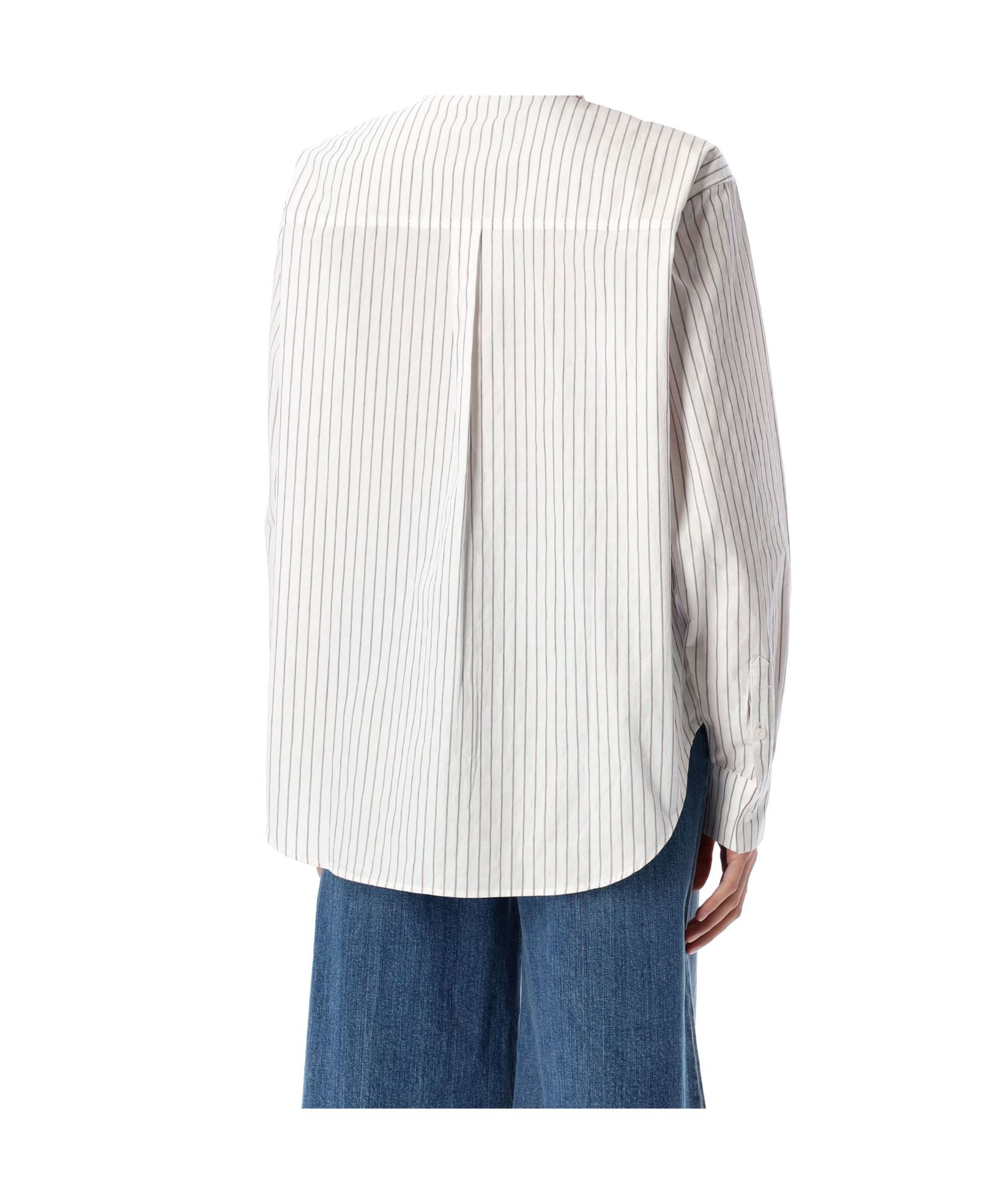 Shop Anine Bing Long-sleeved Shirt In White
