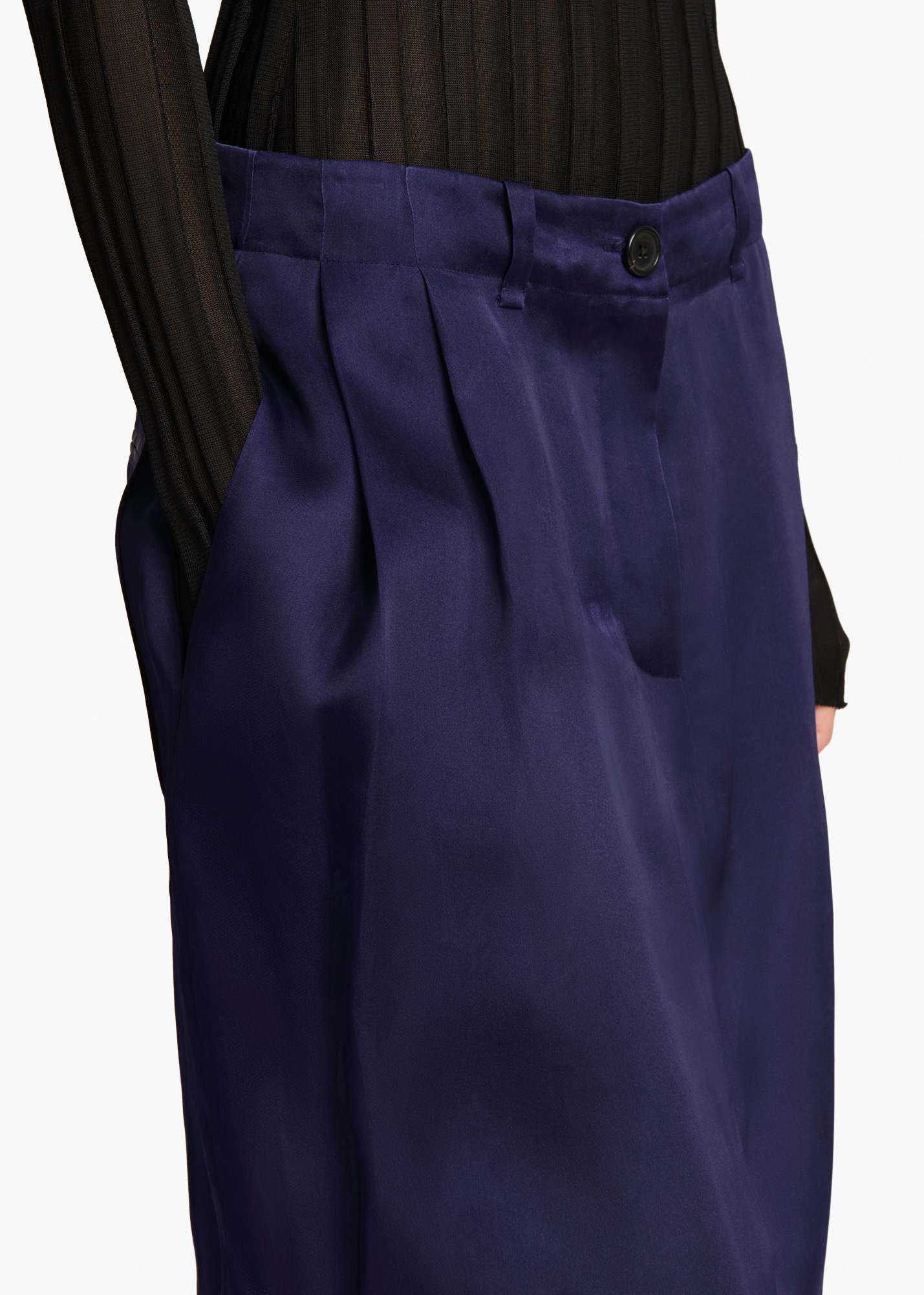 Khaite Lucian Pleated Silk-organza Maxi Skirt In Amethyst
