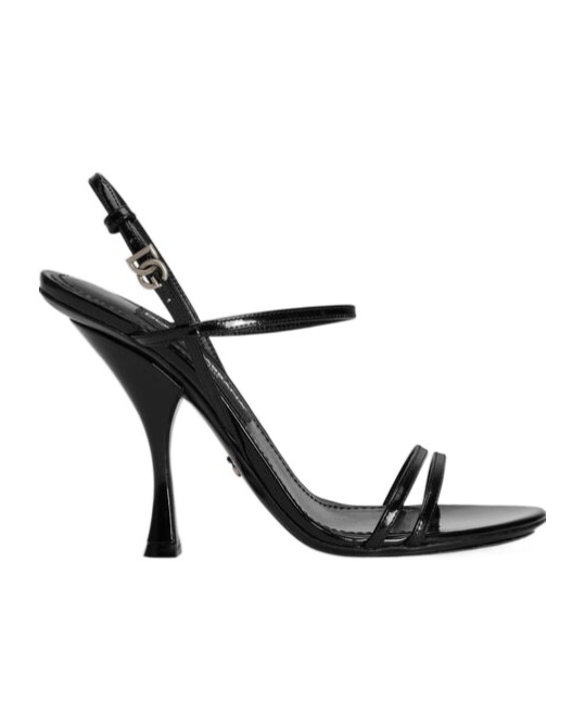 Dolce & Gabbana 105mm Ankle-strap Leather Sandals In Black
