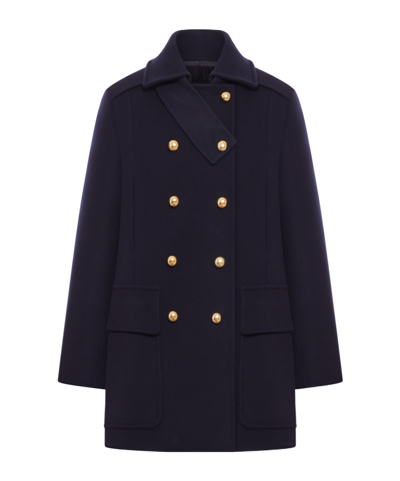 The Seafarer Vitamin Double-breasted Coat In Blue