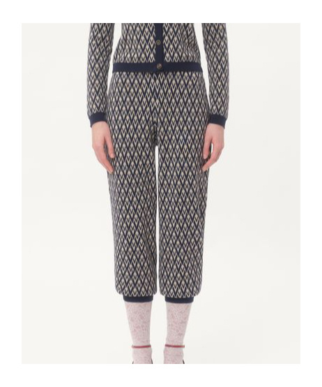 Valentino Wool Toute La V Cropped Trousers In Gray