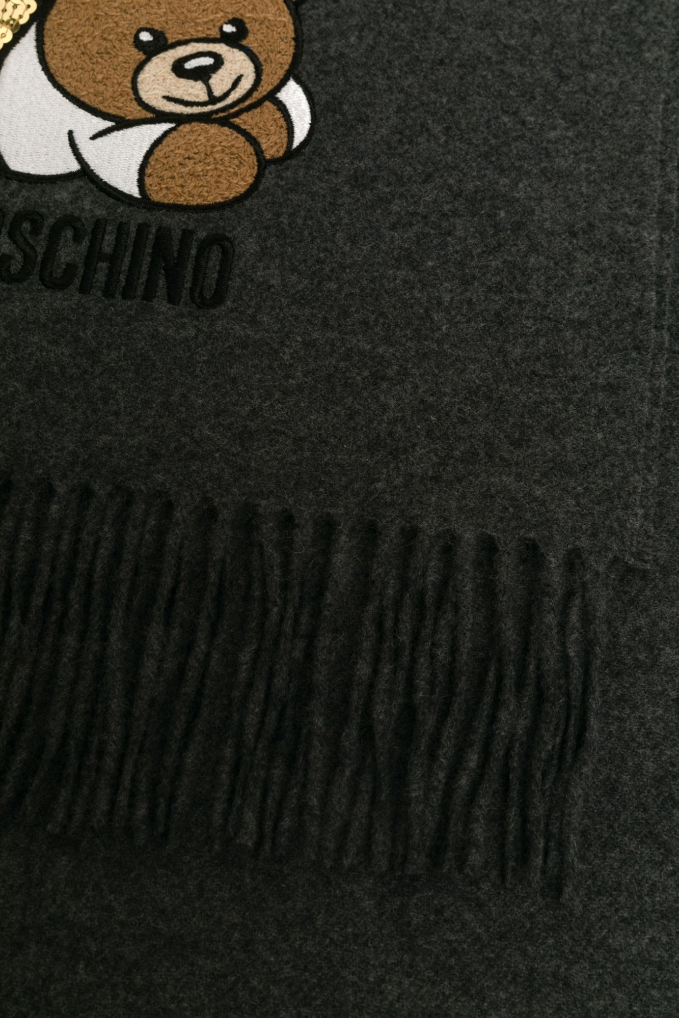 Moschino Wool Scarf In Black