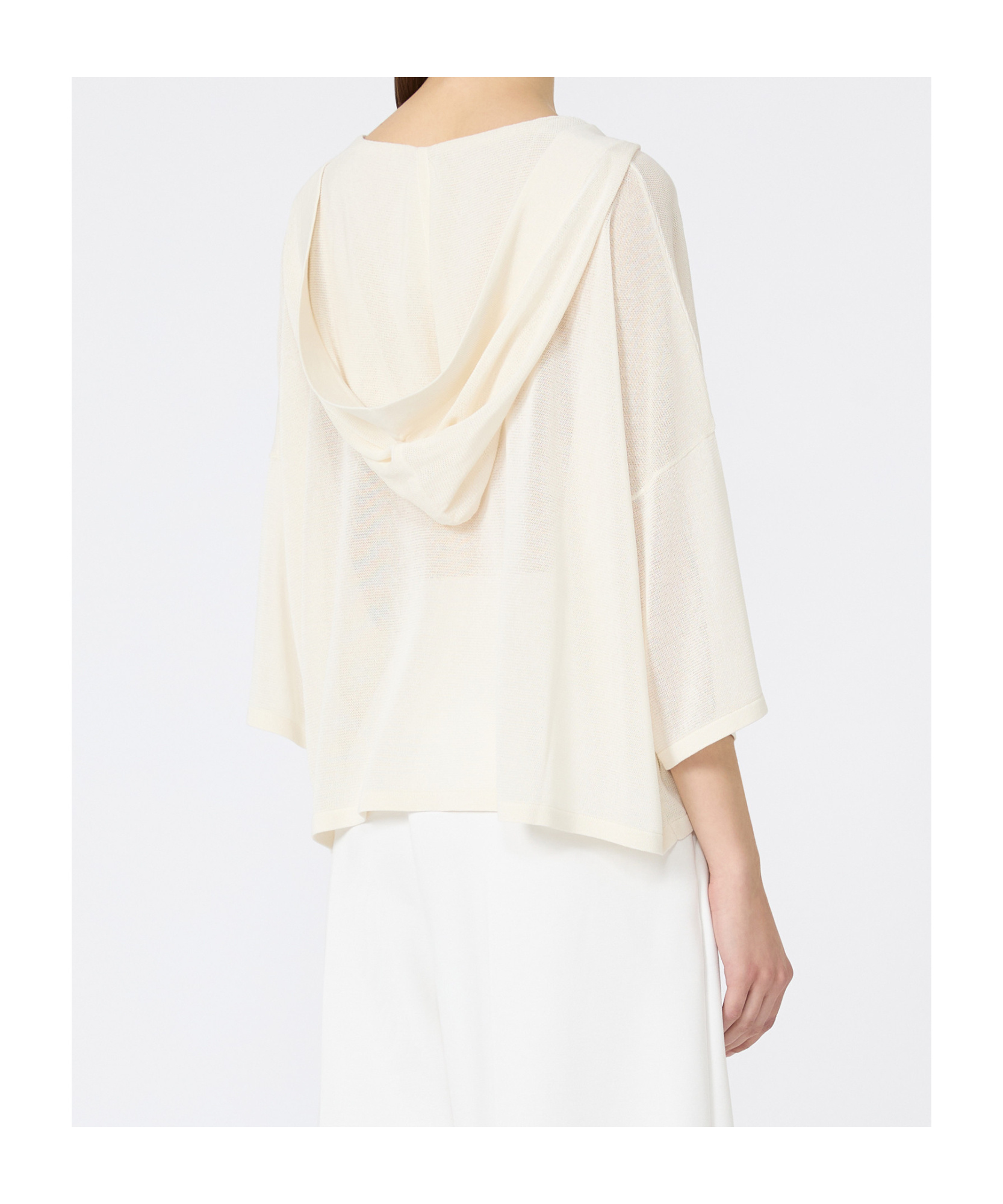 Max Mara Loose Cotton And Viscose Jumper In White