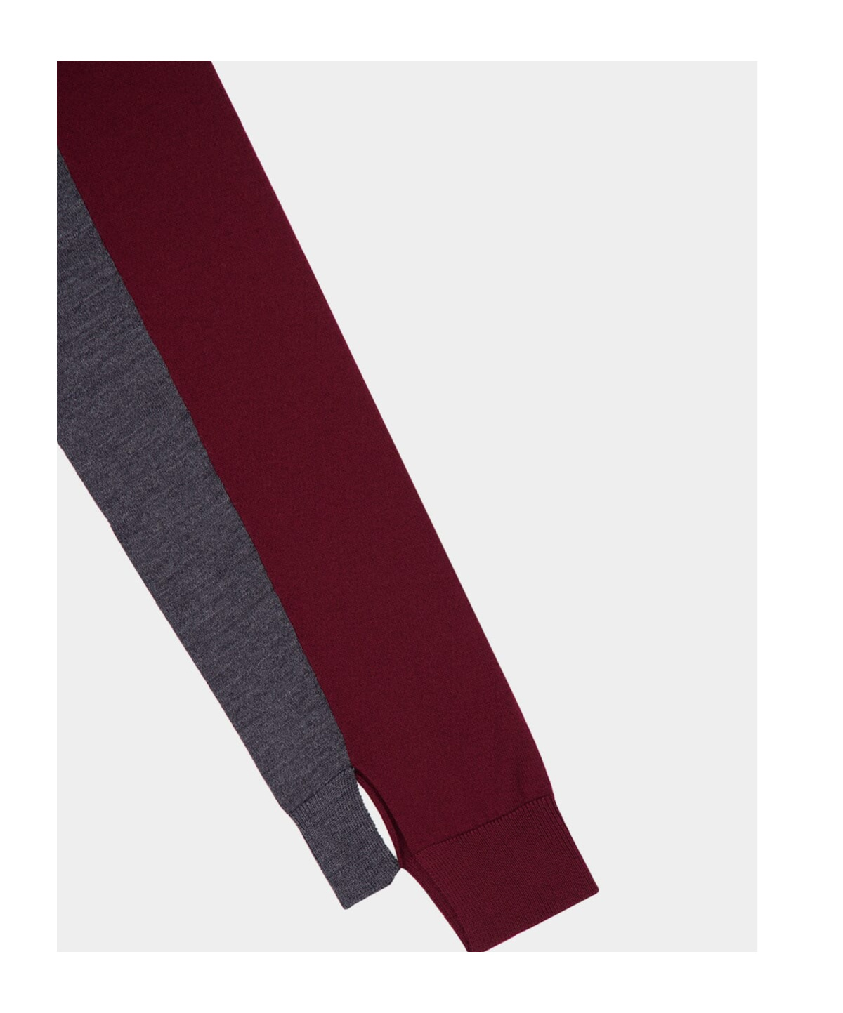Stella Mccartney Spliced Colorblock Virgin Wool Crop Cardigan In Red