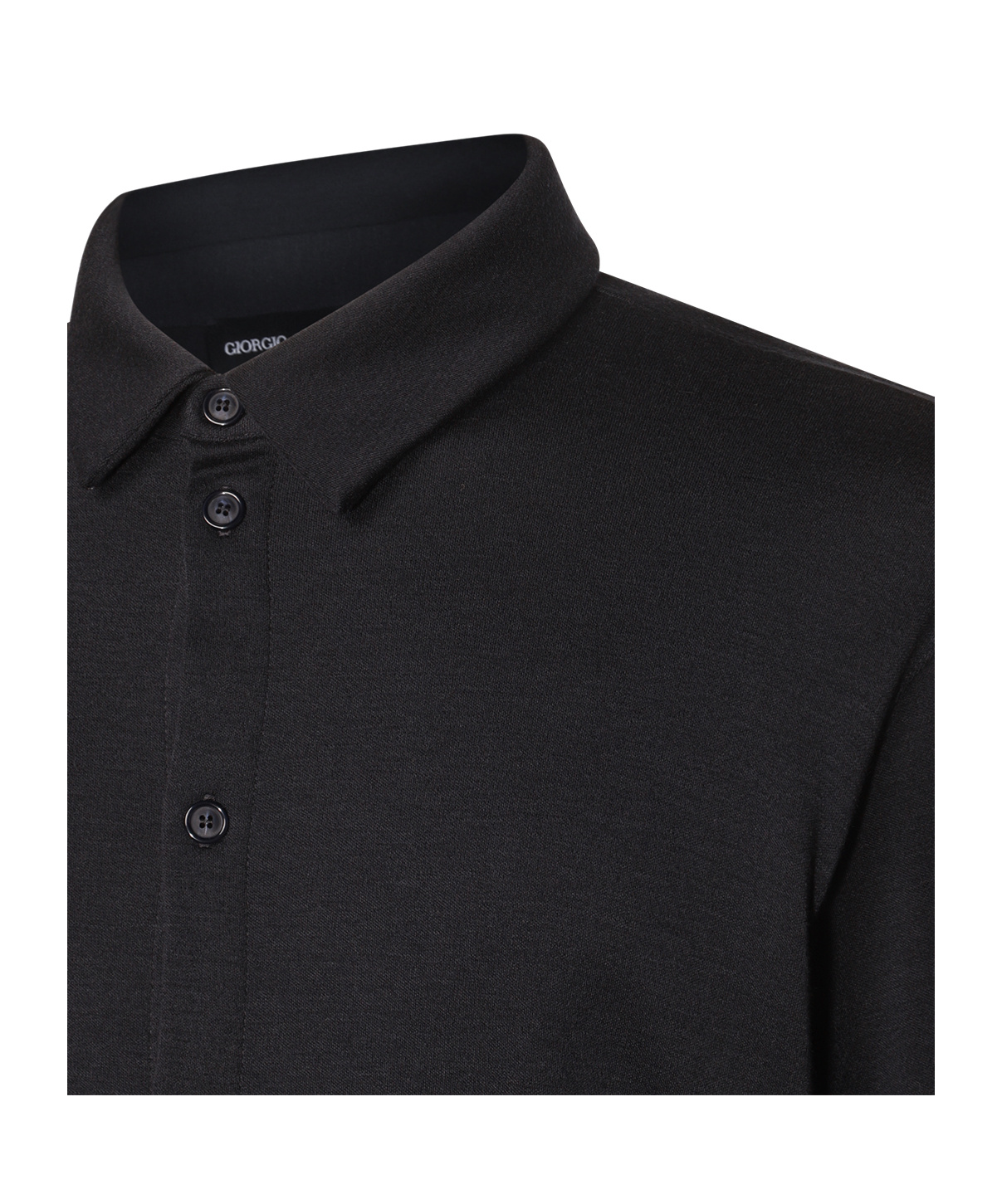 Giorgio Armani Black Wool Shirt In Black