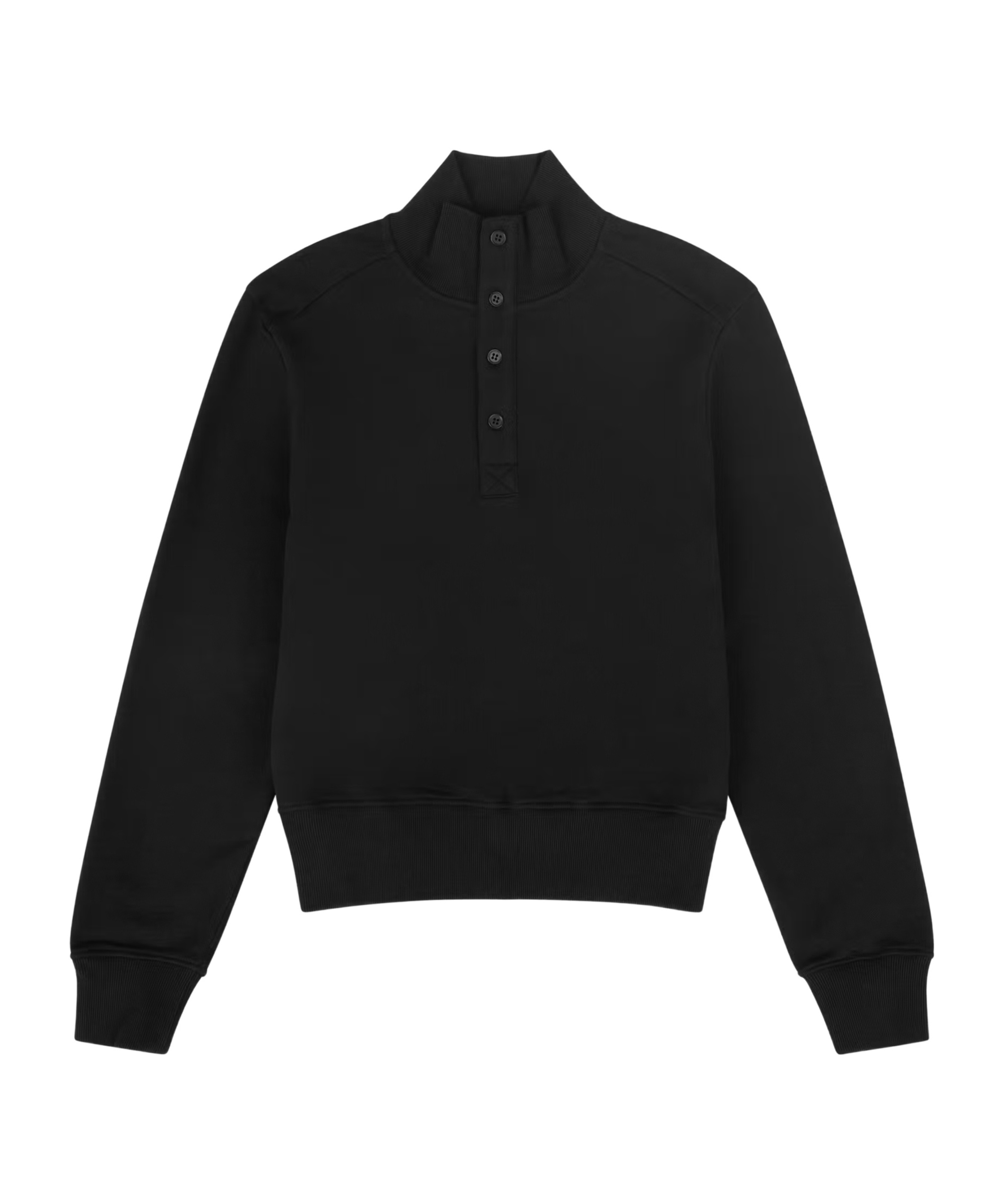 Entire Studios Ribbed High-neck Sweatshirt In Black