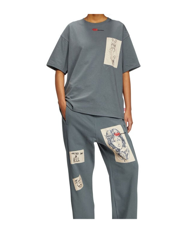Diesel T-boxt T-shirt In Gray