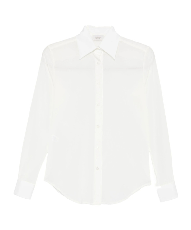 Mazzarelli Gea Long-sleeve Button-up Shirt In White