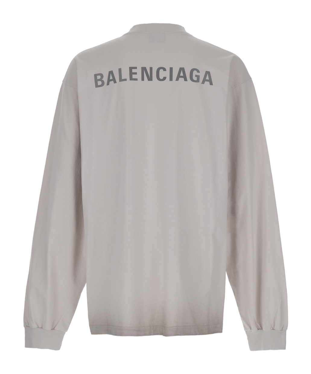 Balenciaga Logo-print Cotton Sweatshirt In Gray