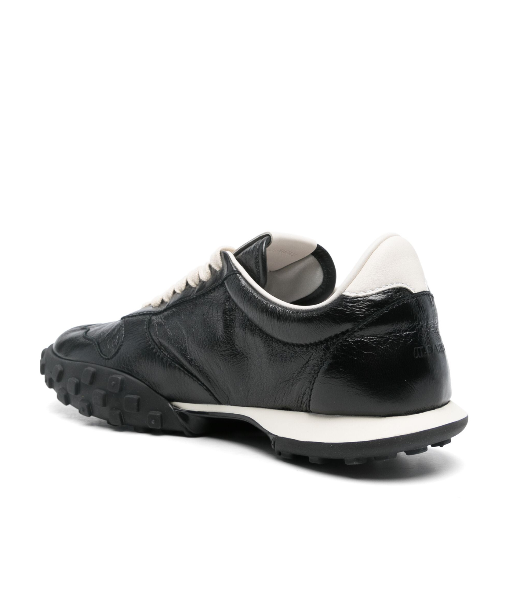 Jil Sander Leather Sneakers In Black