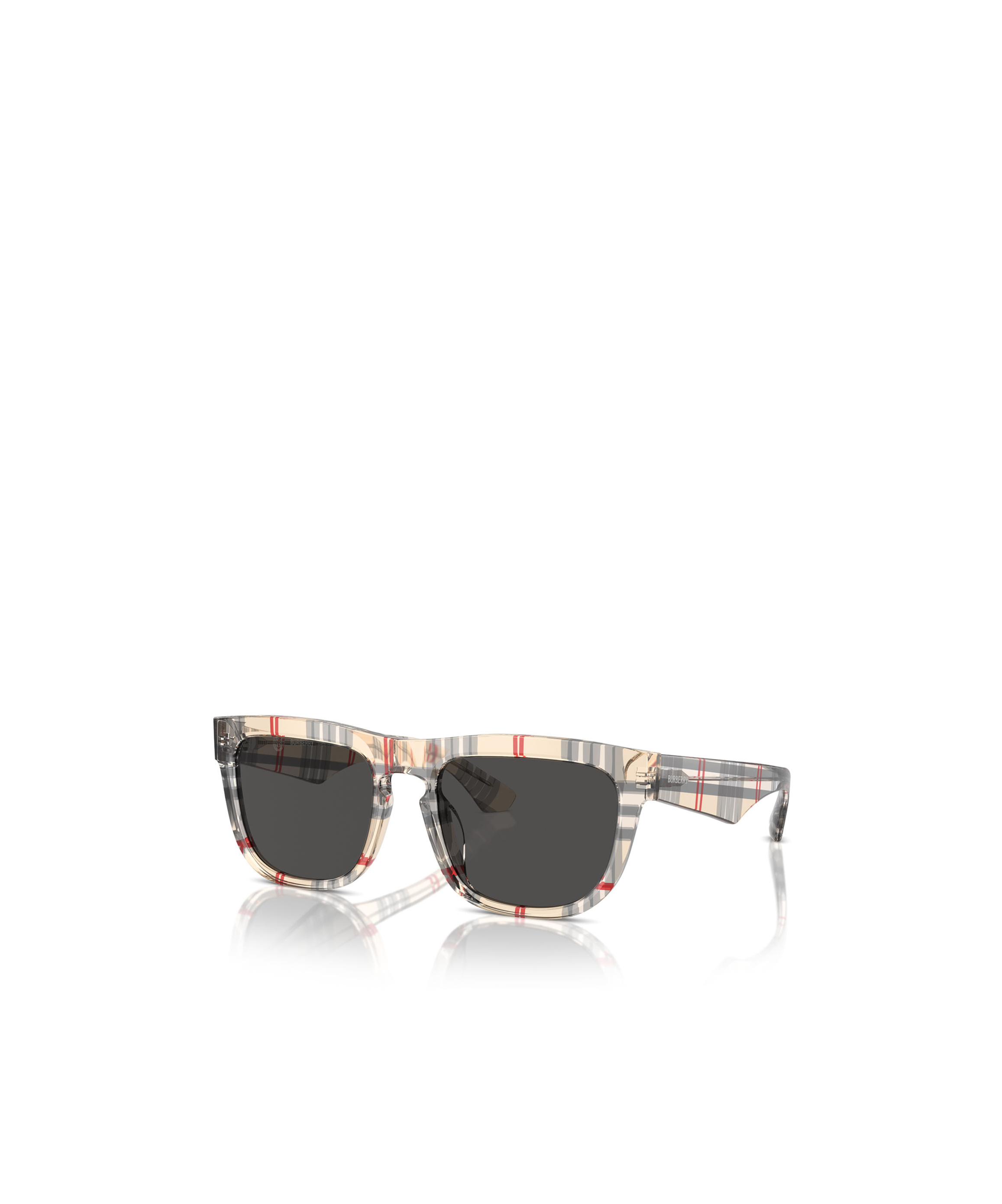 Burberry Contrast-color Thick Frame Sunglasses In Black