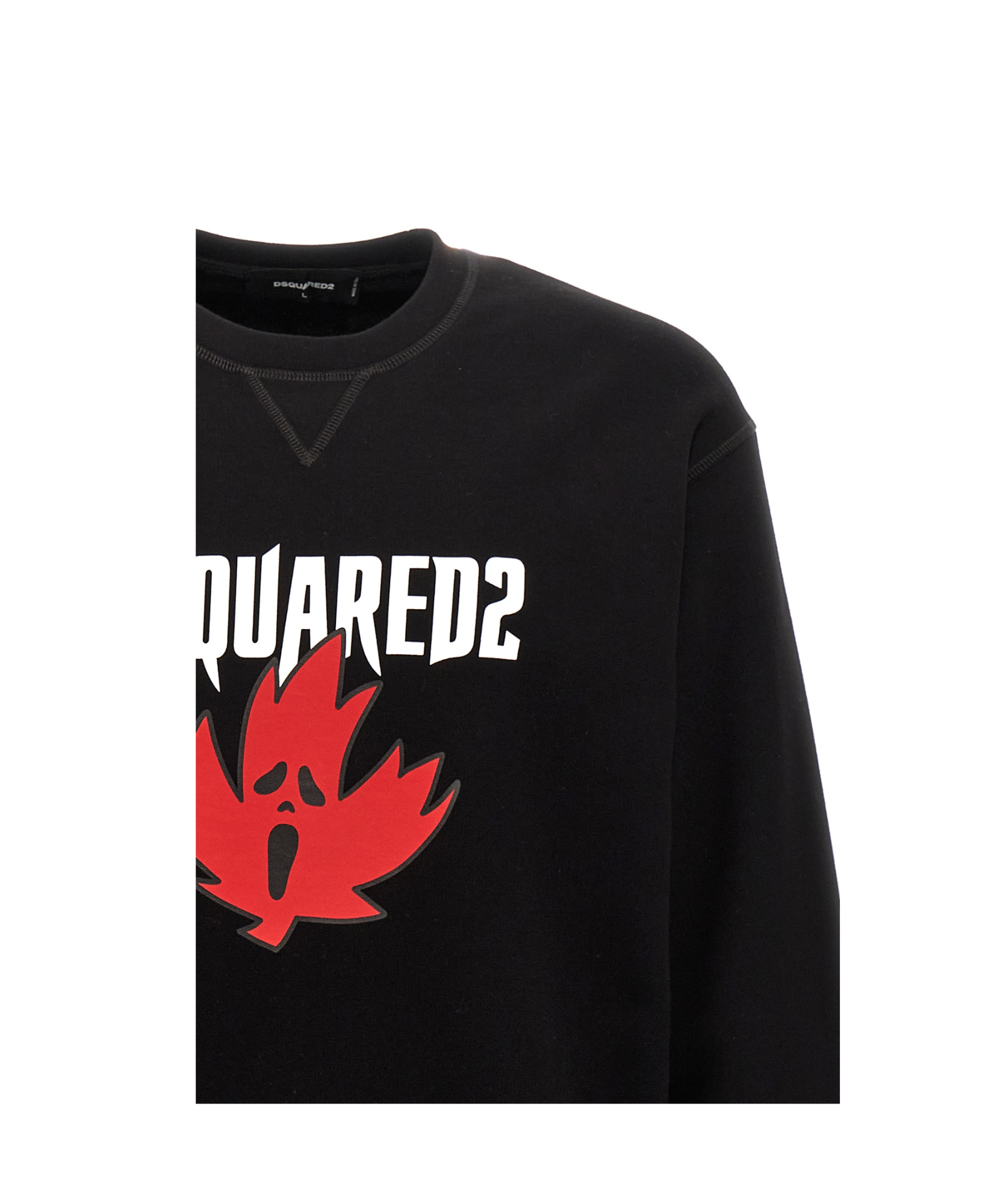 Dsquared2 Logo Printed Crewneck Sweatshirt In Black