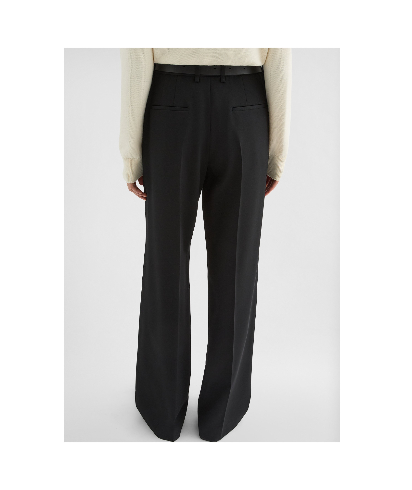 Shop Jil Sander Wool Gabardine Tailored Trousers