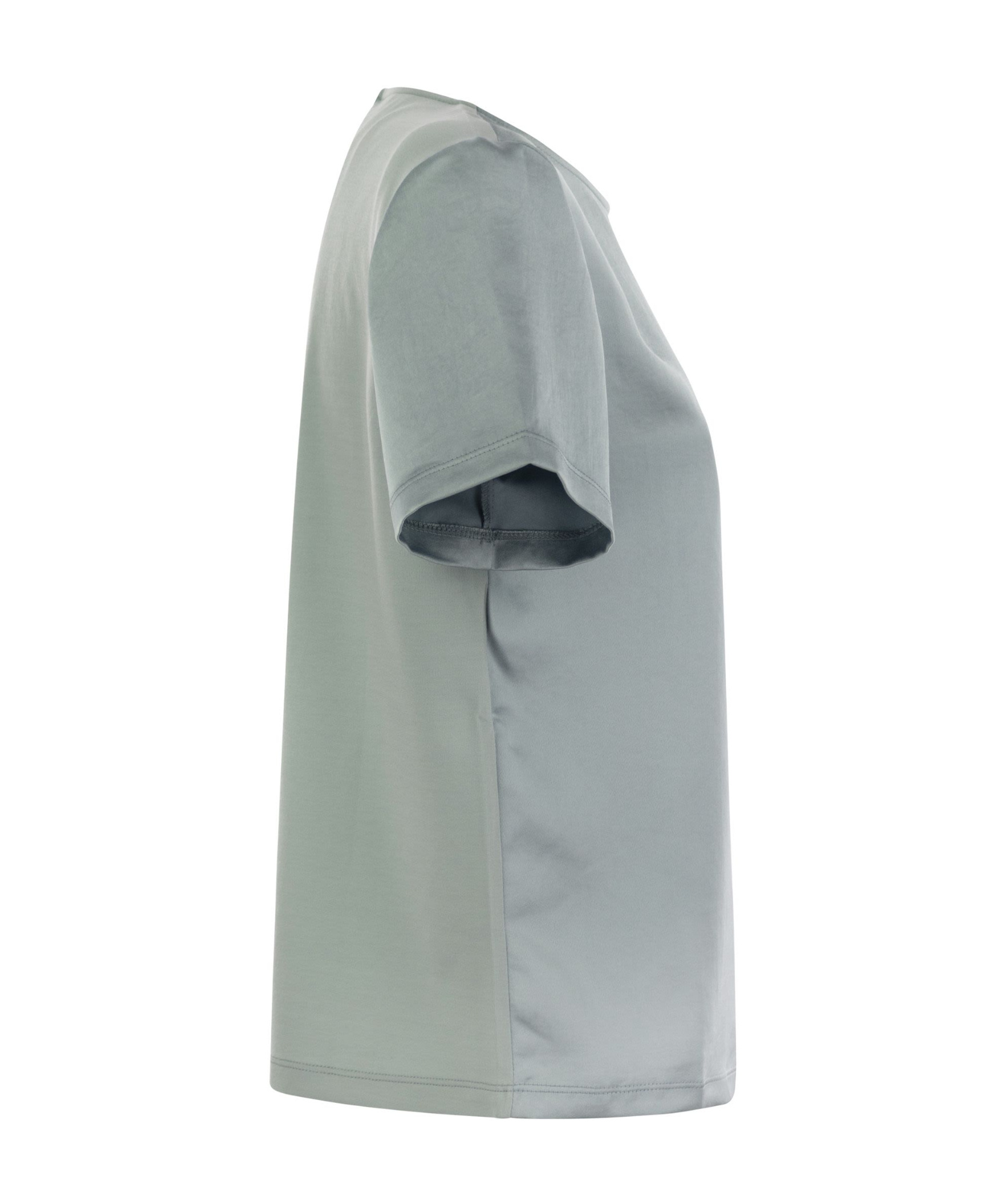 Max Mara Open-necked Black Shirt In Gray