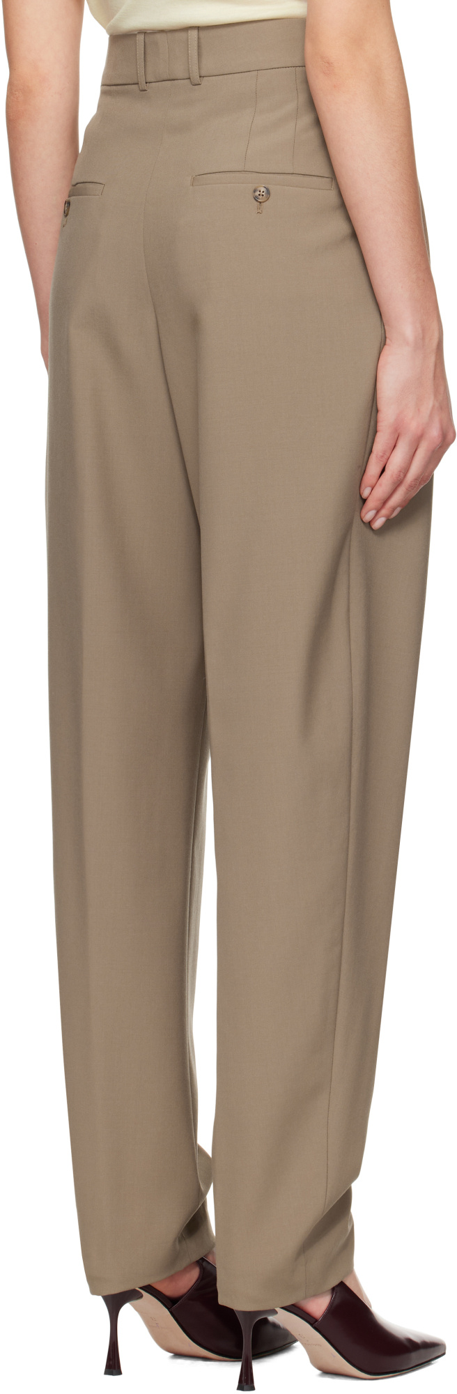 Rohe Belt Loop Casual Pants In Brown
