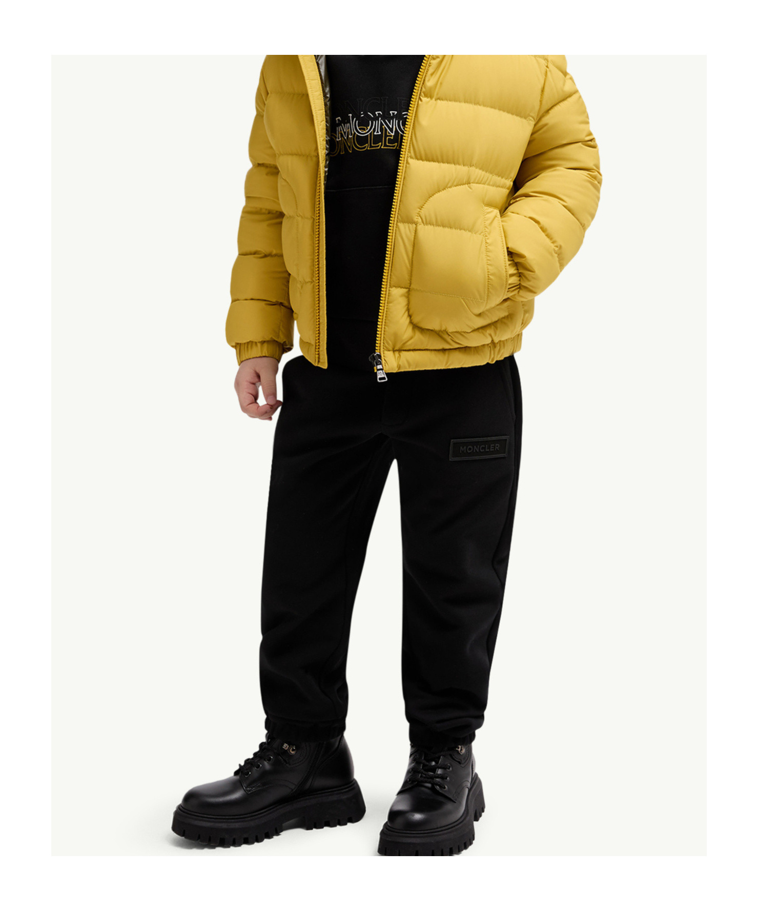 Moncler Cotton Sweatpants In Black