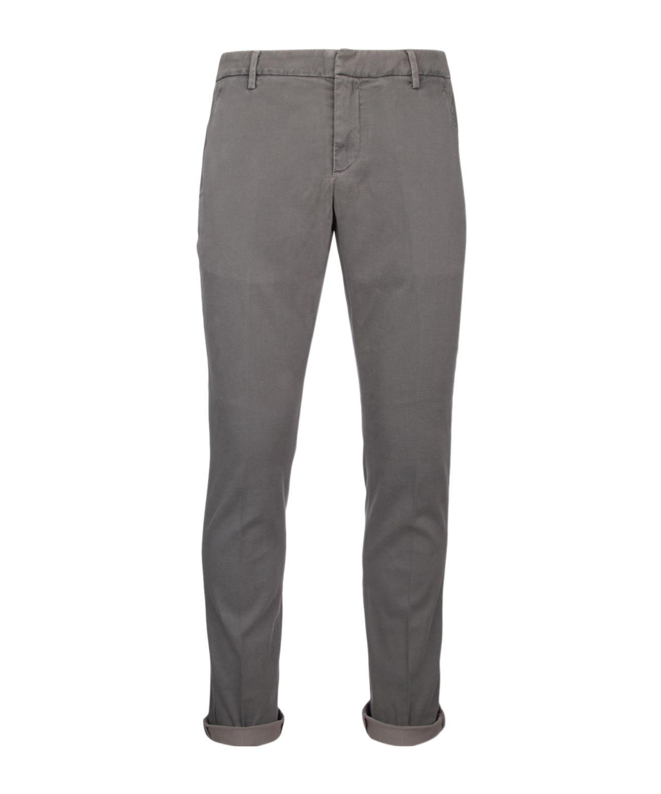 Dondup Trousers With Pockets And Belt Loops In Gray