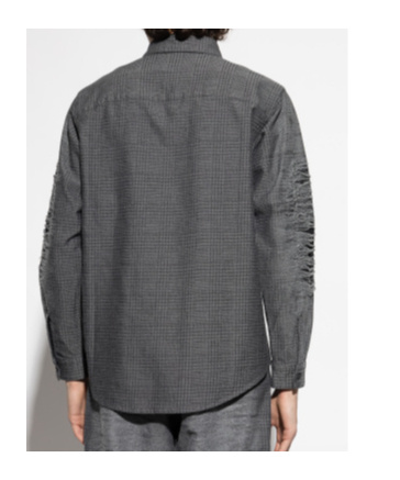 Diesel Long-sleeved Shirt In Gray