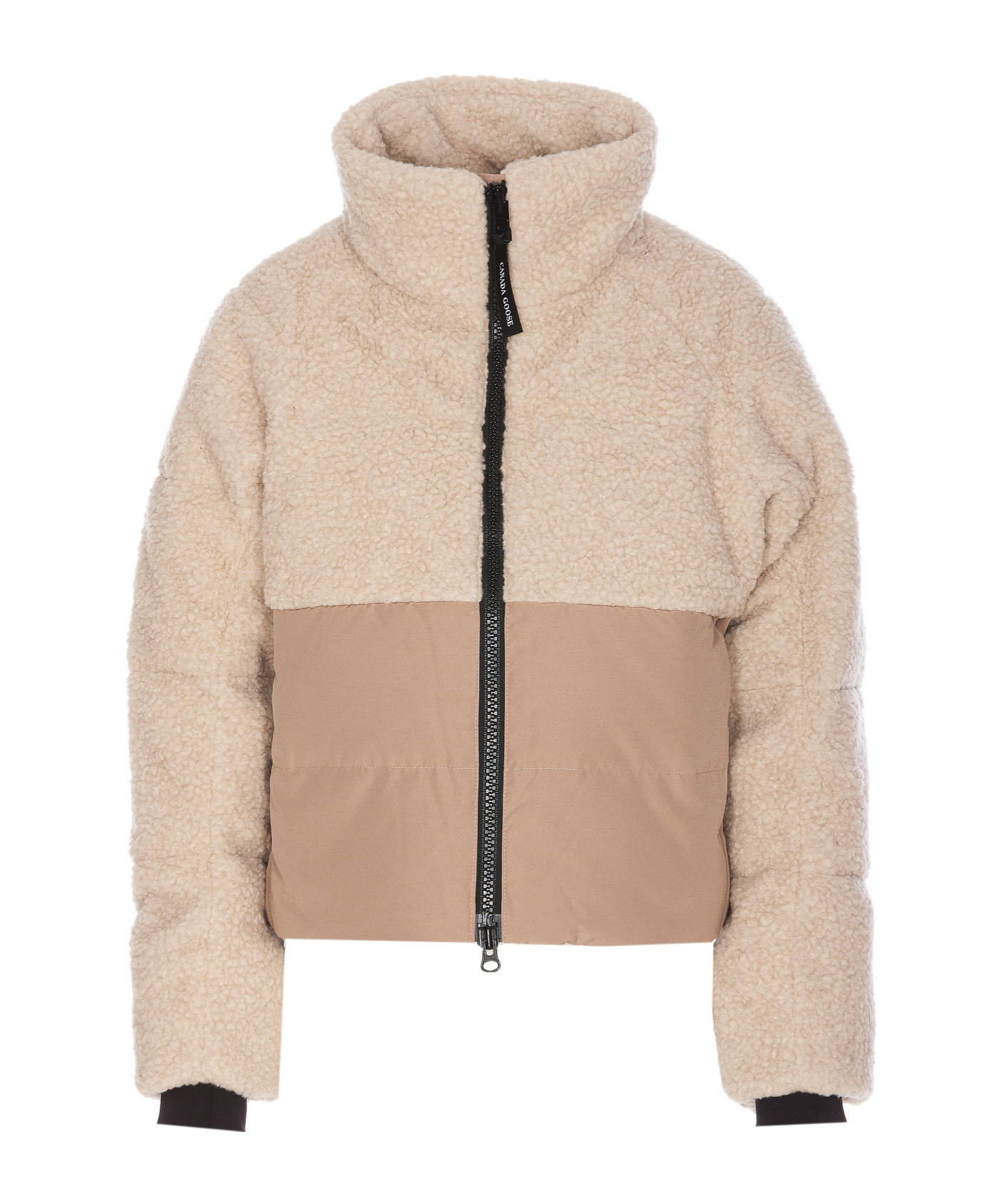 Shop Canada Goose Long-sleeved Down Jacket In Nude