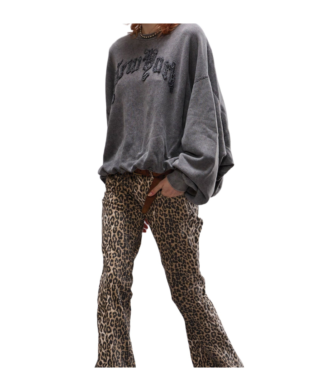 R13 Round-neck Sweatshirt In Black