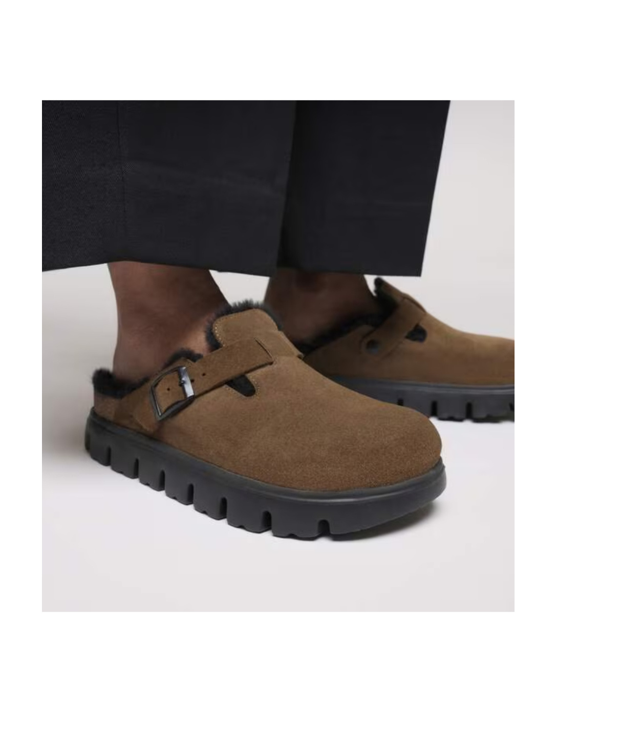 Birkenstock Boston Chunky Shearling In Brown