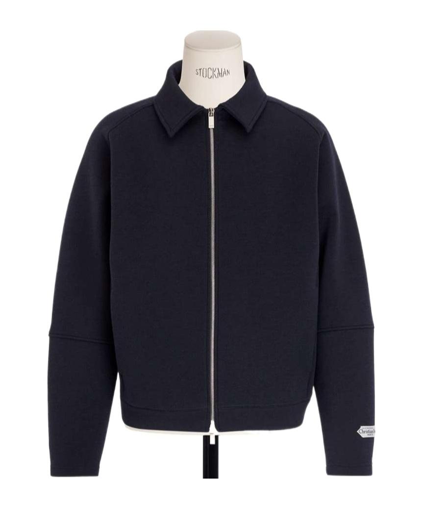 Dior Zipped Blouson Jacket With Christian  Paris Tag In Black