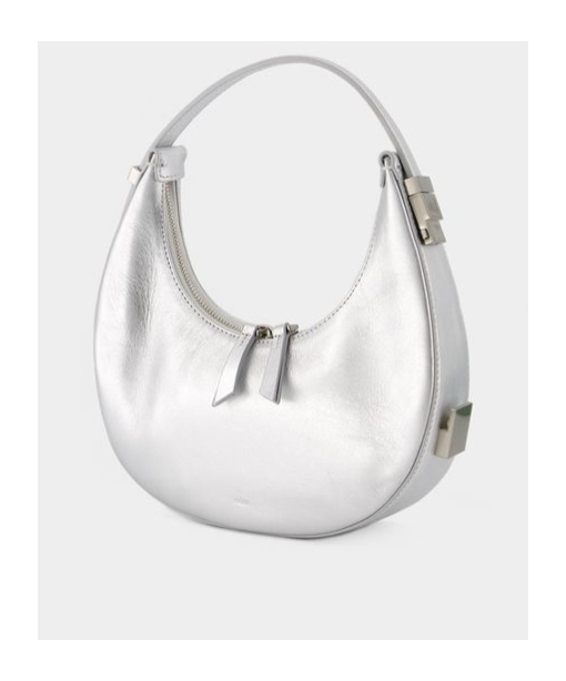 Osoi Metallic Toni Zipped Shoulder Bag In White