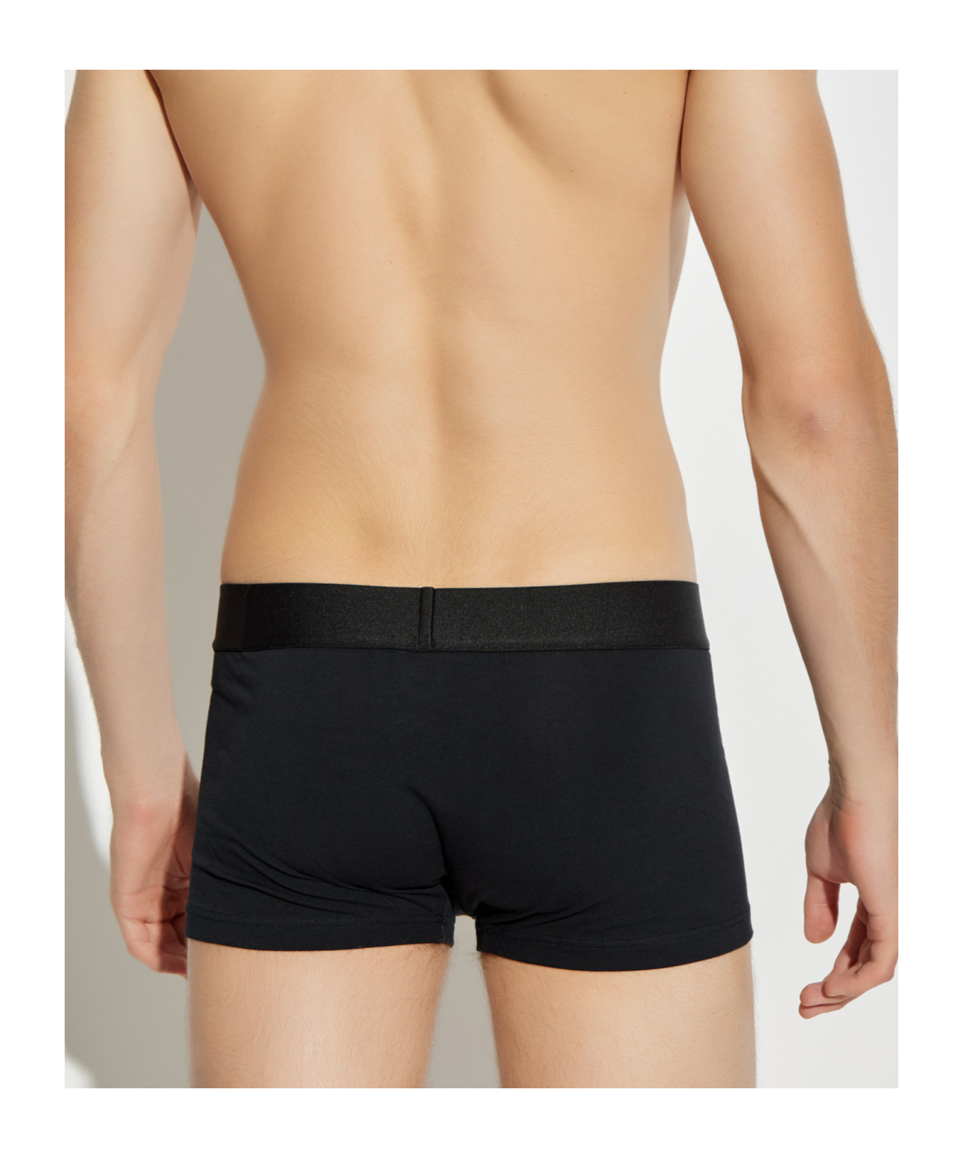 Versace Logo Intarsia Pack Of Three Boxers In Black