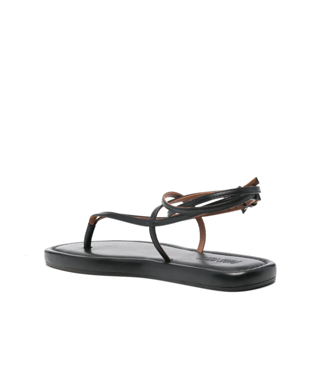 Paris Texas Thong Strap Sandals In Black