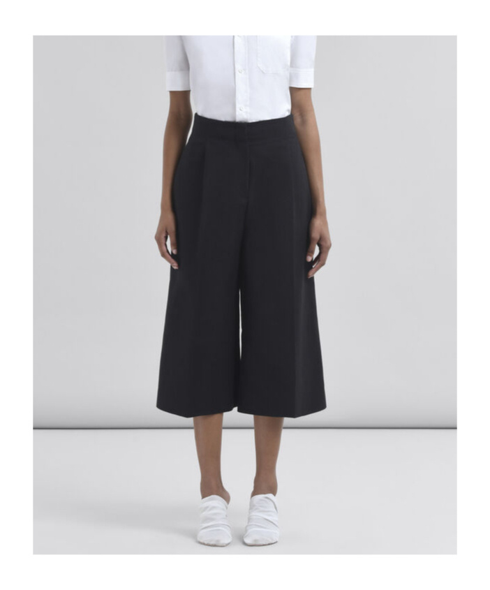 Marni Cotton Bermuda Shorts In Black