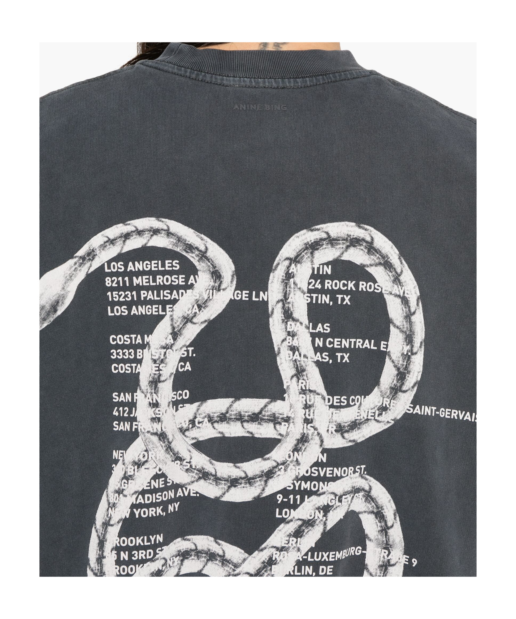 Shop Anine Bing Short-sleeved T-shirt In Black