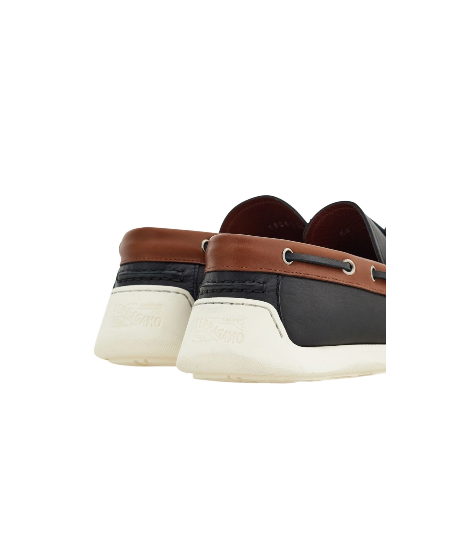Ferragamo Mocasin Lazo Marron In Black