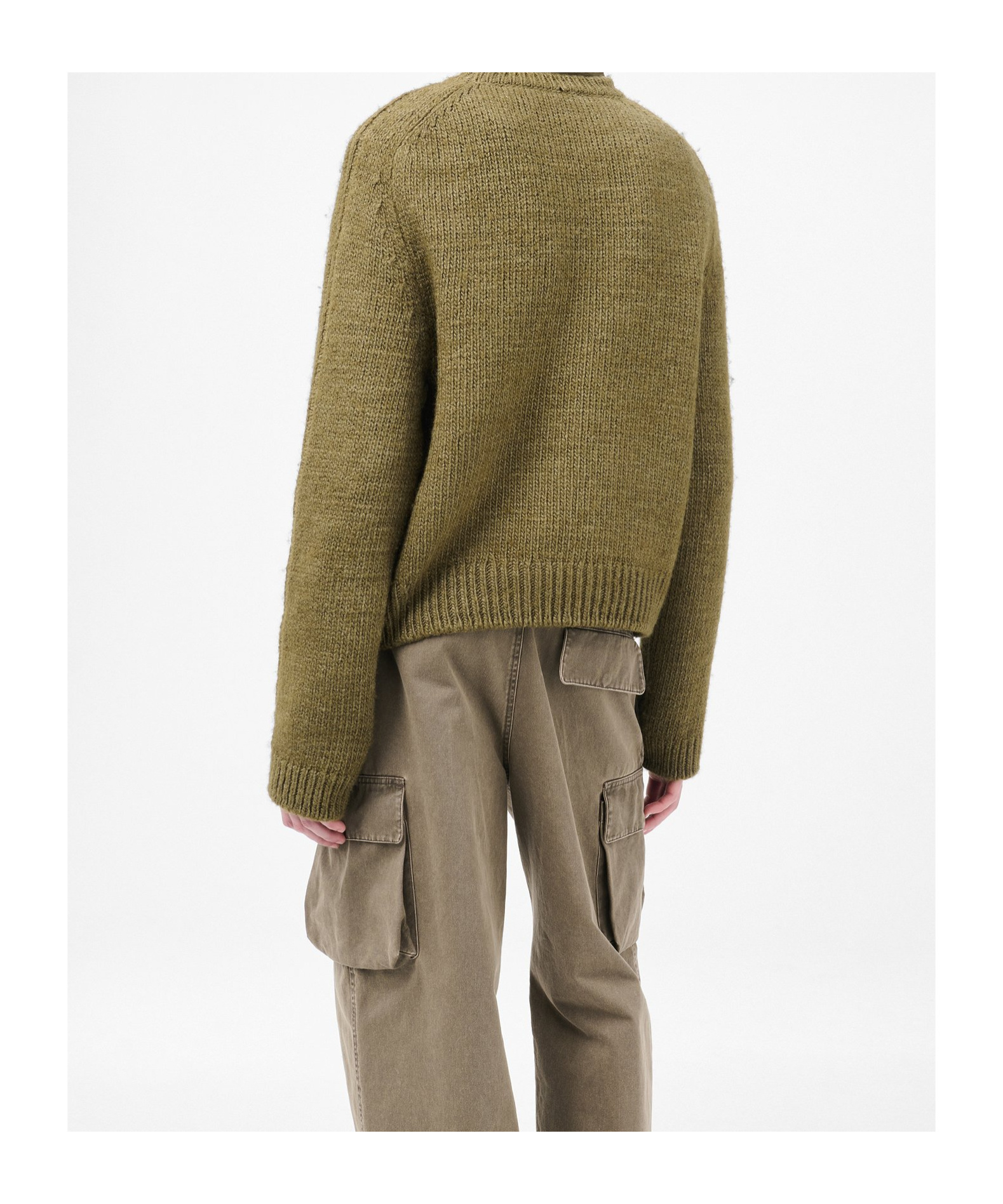 Our Legacy Textured Knit Crew Neck Sweater In Green
