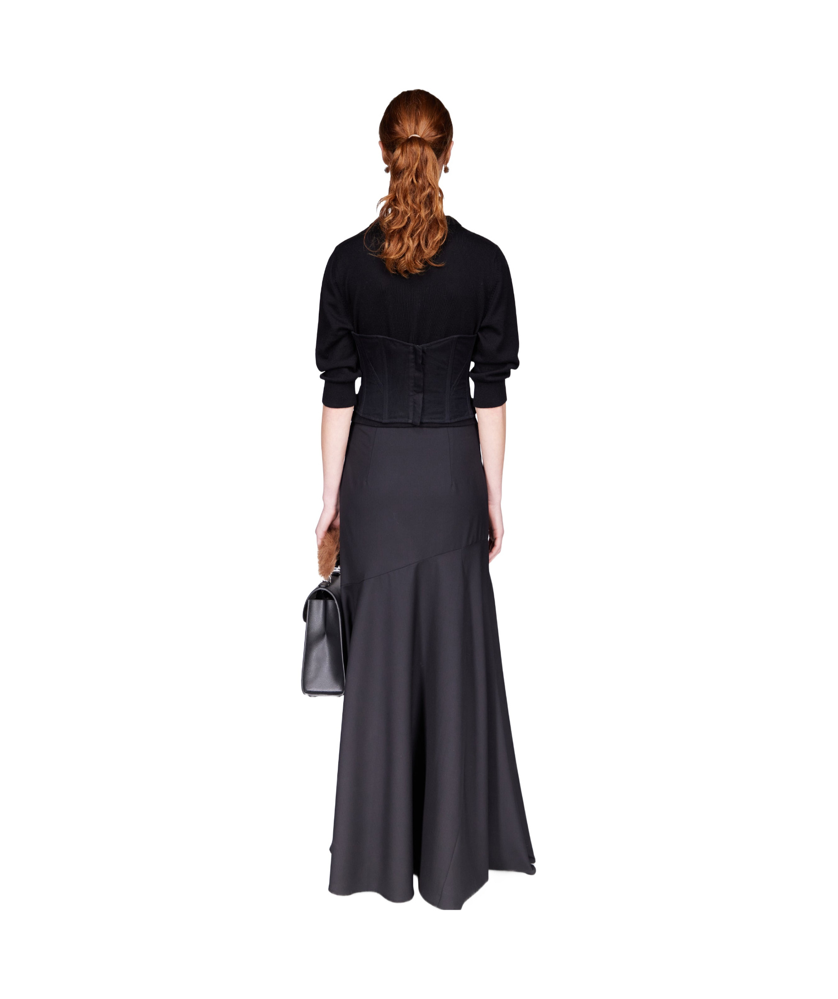Shop Simone Rocha Bias-cut Maxi Skirt In Black
