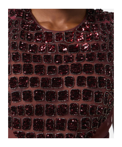 Elisabetta Franchi Sequin-embellished Midi Dress In Brown