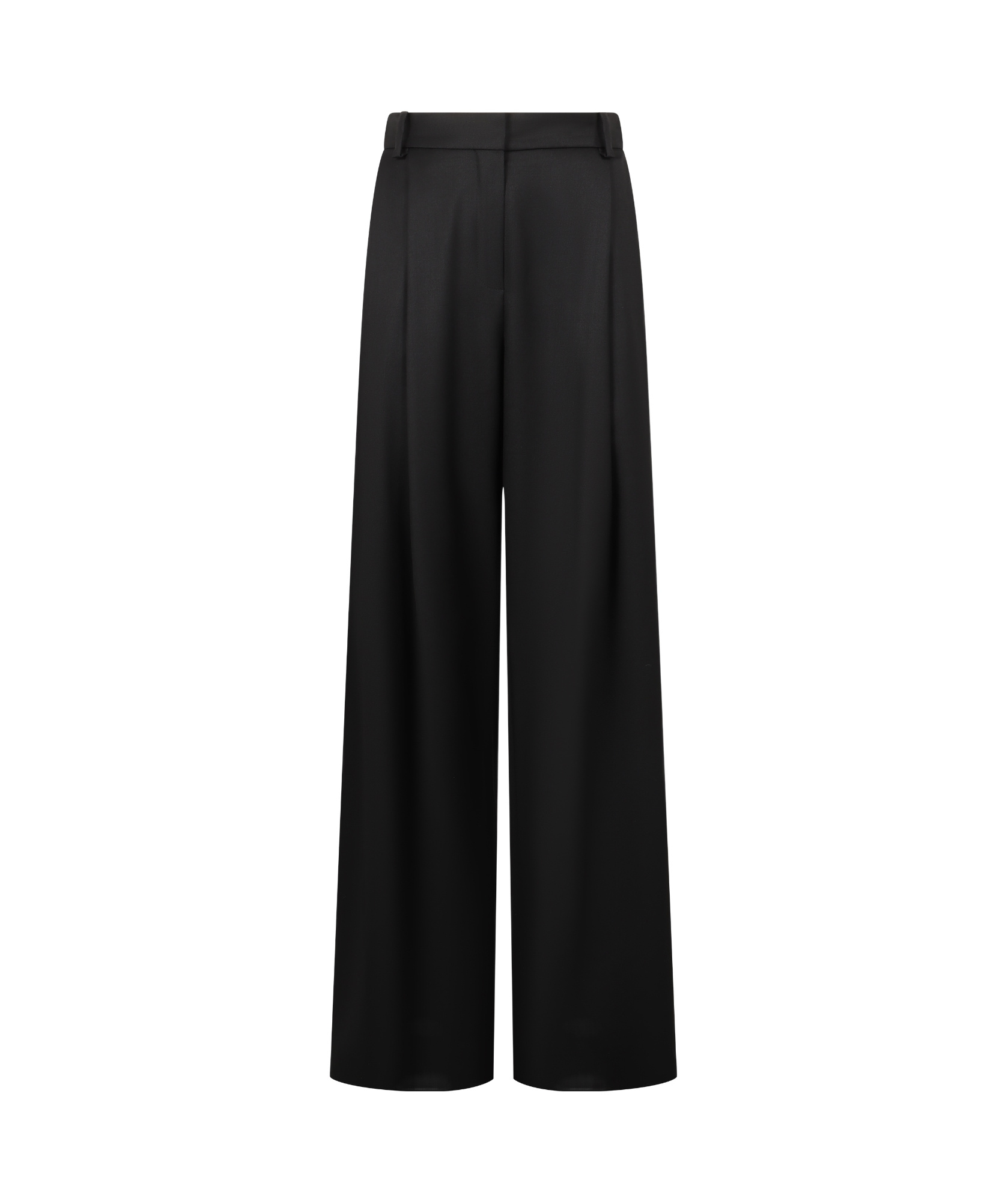 Nina Ricci High Waist Pleated Wide-leg Trousers In Black