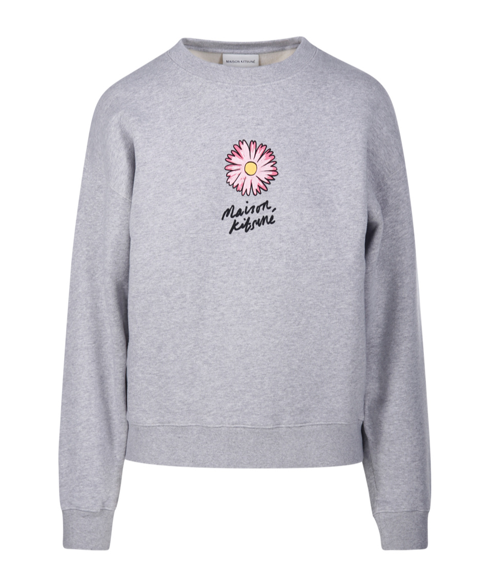 MAISON KITSUNÉ FLOATING FLOWER COTTON SWEATSHIRT