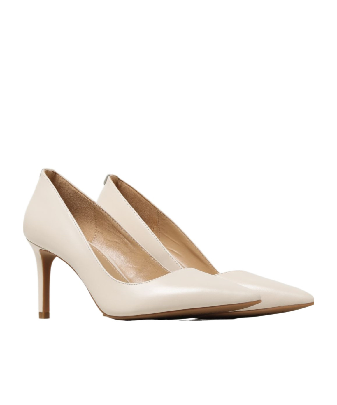 Michael Kors Alina Flex 76mm Leather Pumps In Nude