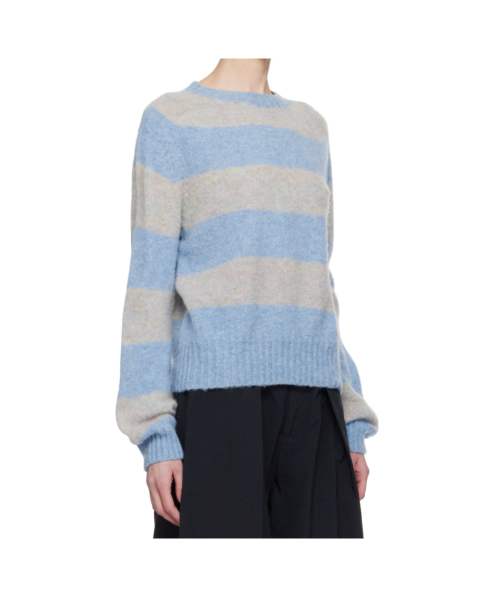 Ymc You Must Create Jets Stripe Sweater In Blue